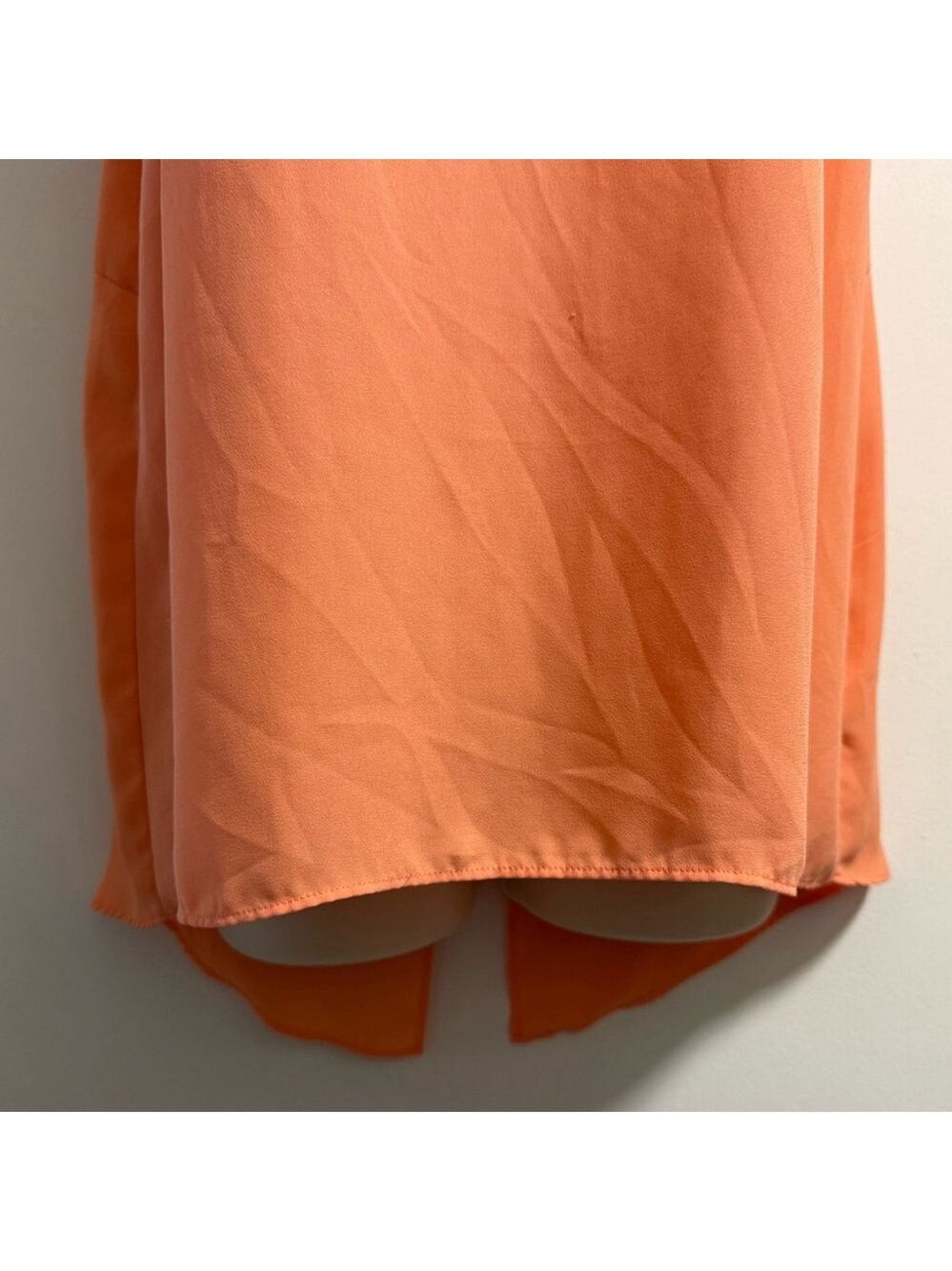 Mossimo Orange Split Back Tank Top M | Flowy Lightweight Summer Top - Picture 7 of 15